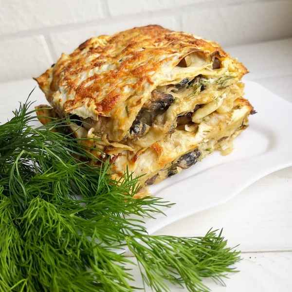 Рецепты рулета и пирога из лаваша с шампиньонами