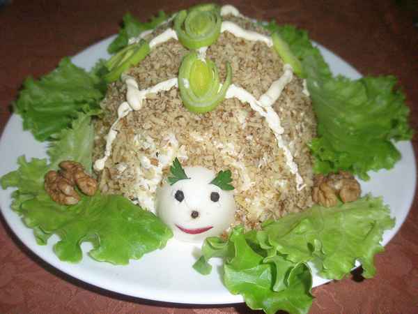 Приготовление салата «Черепашка»