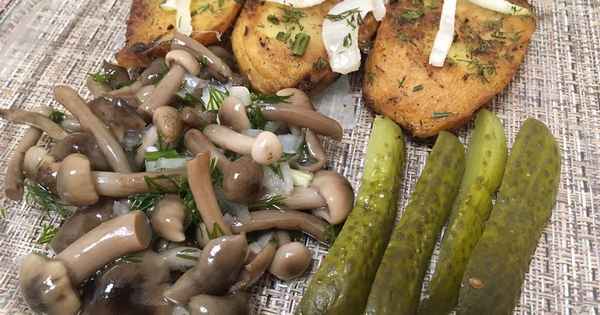 Блюда из маринованных опят