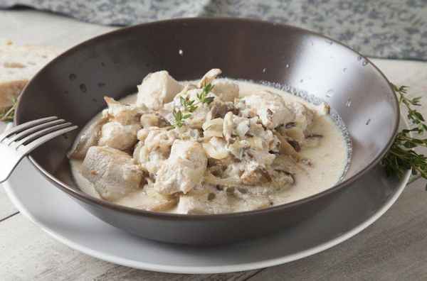Как приготовить индейку со сливками и шампиньонами
