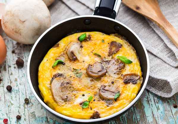 Рецепт вкусной яичницы с шампиньонами