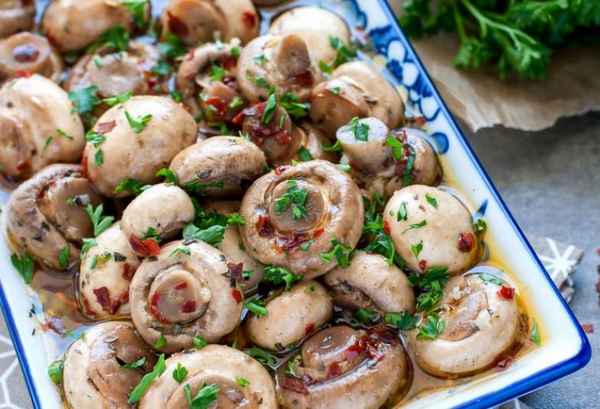 Рецепты блюд из маринованных шампиньонов