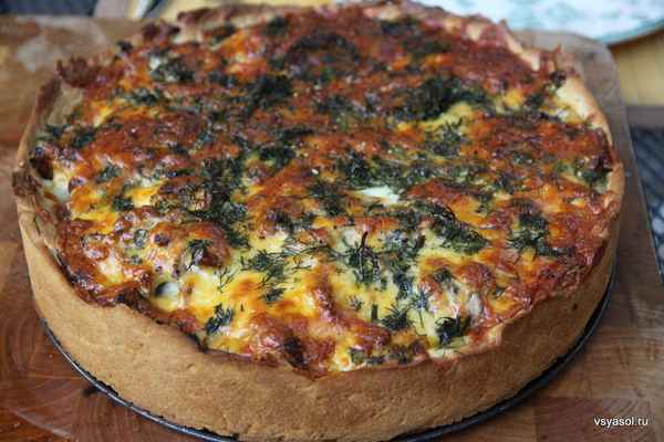 Рецепт вкусного пирога с лисичками