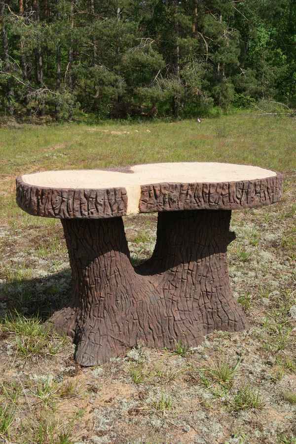 Варианты садовой мебели из срубленных деревьев