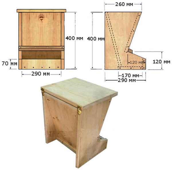 Как сделать бункерную кормушку для кур своими руками