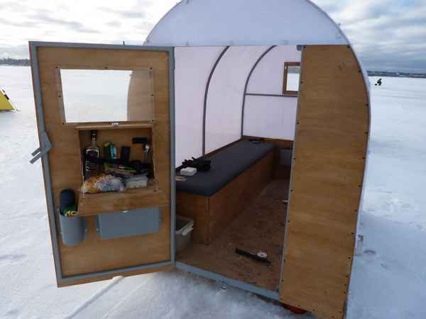 Самодельный домик для зимней рыбалки