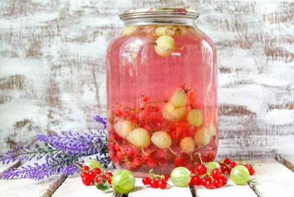 Рецепты компота из смородины, с добавлением крыжовника