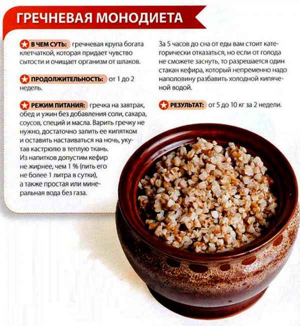 Как правильно готовить гречку для похудения