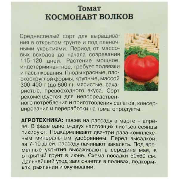Помидоры «Космонавт Волков»: хаpaктеристика, посадка и уход