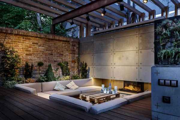 Как обставить беседку в стиле лофт