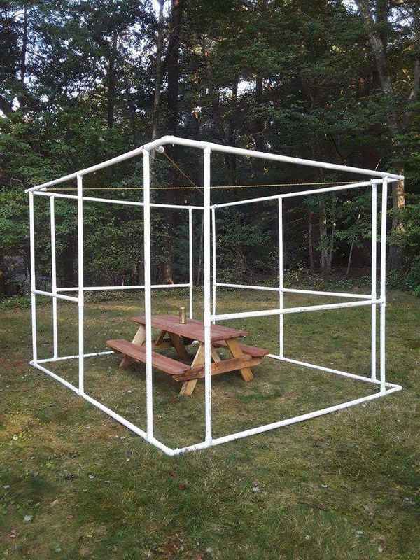 Как сделать беседку из пластиковых водопроводных труб своими руками