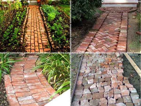 Как сделать садовую дорожку из кирпича своими руками