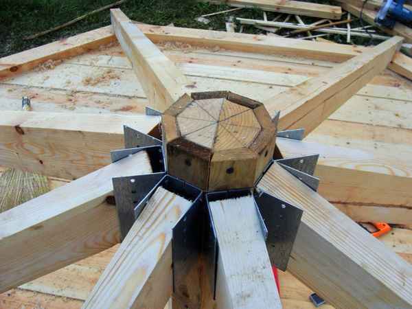 Пошаговое строительство и монтаж шестиугольной беседки