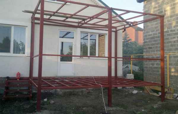 Строительство веранды из металлопрофиля