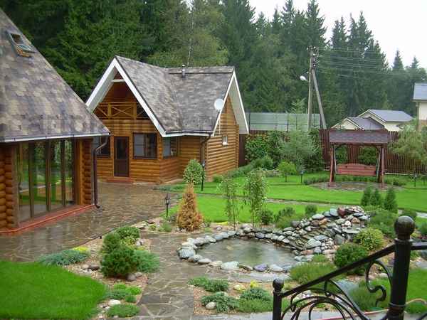 Ландшафтный дизайн приусадебного участка с баней