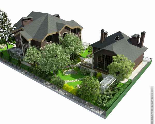 Планирование ландшафтного дизайна на участке 2 сотки