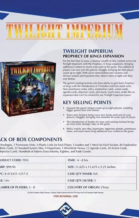 Перевод правил дополнения к Twilight Imperium 3ed
