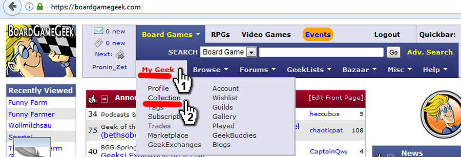 Как вести статистику игр и партий на Board Game Geek