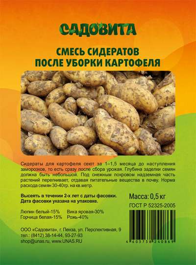 Сидераты для картофеля