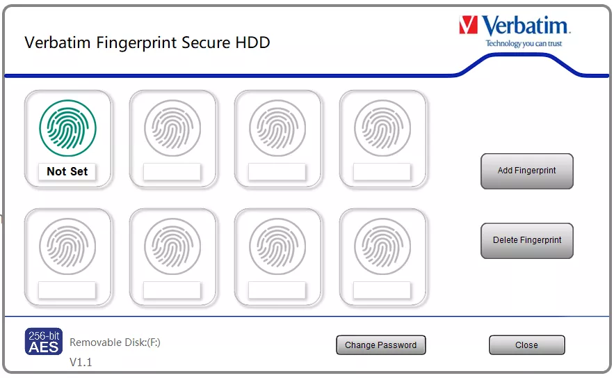 Компания Verbatim выпускает жесткий диск Fingerprint Secure с 256-битным шифрованием