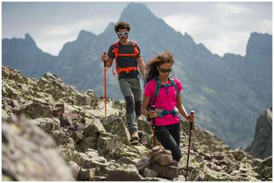 1 ТРЕКИНГОВАЯ ПАЛКА ARP 100 QUECHUA - Снаряжение для походов Походы, кемпинг...