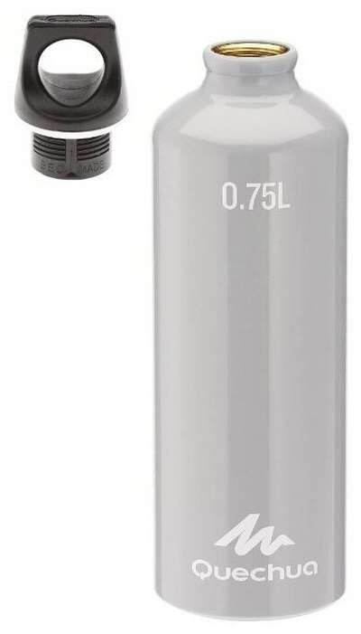 Алюминиевая походная фляга 100 с закручивающейся крышкой, 0,75 л QUECHUA - купить в интернет-магазине
