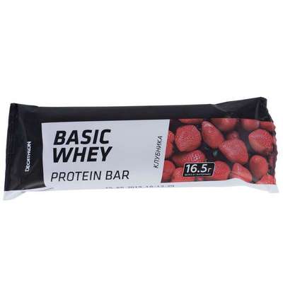 Батончик с высоким содержанием белка со вкусом клубники в молочном шоколаде 50 г DOMYOS - купить в интернет-магазине