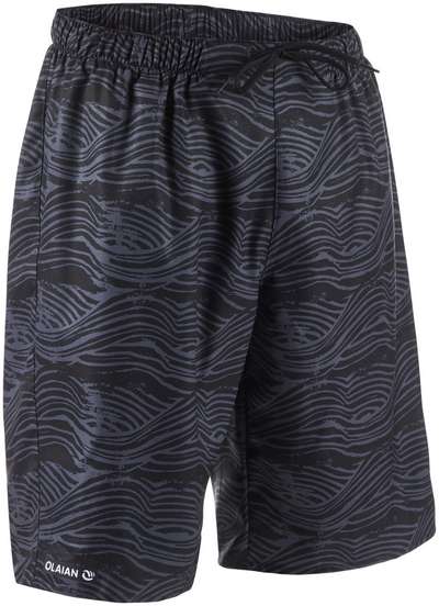 Бордшорты для серфинга длинные 100 Flake Stamp Black OLAIAN - купить в интернет-магазине