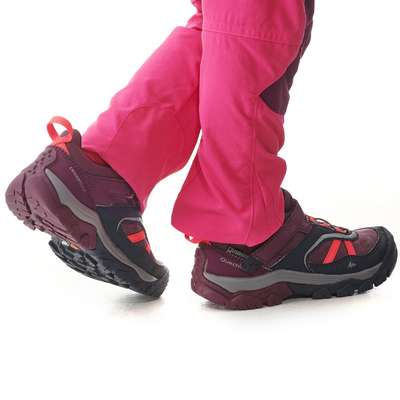 
				Ботинки походные водонепроницаемые детские фиолетовые Crossrock QUECHUA - купить в интернет-магазине 
			