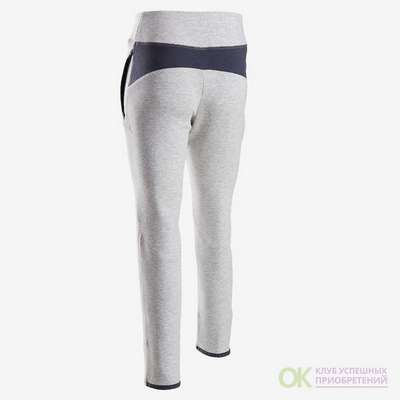 Брюки утепленные зауженные хлопковые дышащие детские 500 DOMYOS - купить в интернет-магазине