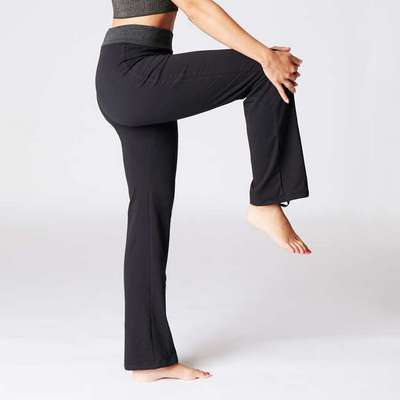 Брюки для мягкой йоги хлопковые женские DOMYOS - купить в интернет-магазине