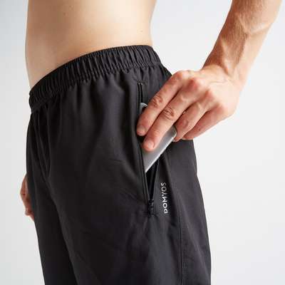 Брюки мужские для фитнеса чёрные экологичные DOMYOS - купить в интернет-магазине