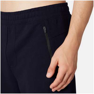 Брюки для фитнеса с карманами на молнии темно-синие мужские NYAMBA - купить в интернет-магазине