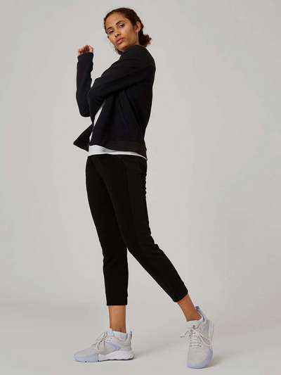 Брюки для фитнеса прямые 120 женские черные NYAMBA - купить в интернет-магазине