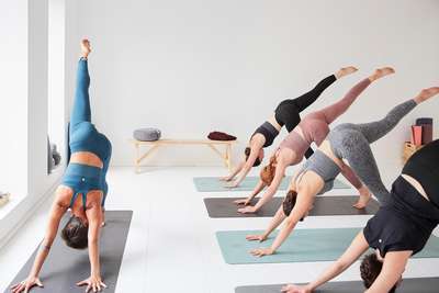 Брюки yoga+ qi Муж. DOMYOS - Аксессуары для йоги и фитнеса Танцы, гимнастика,...