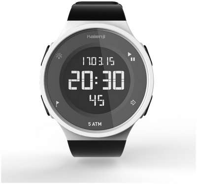 Часы-секундомер для бега с реверсивным экраном белые W500 M KALENJI - купить в интернет-магазине