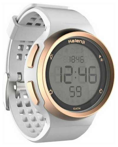 Часы-секундомер W900М бело-золотые KALENJI - купить в интернет-магазине