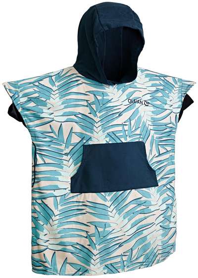 CN ПОНЧО ДЛЯ СЕРФИНГА 500 ВЗРОСЛОЕ Print Leaf OLAIAN - купить в интернет-магазине
