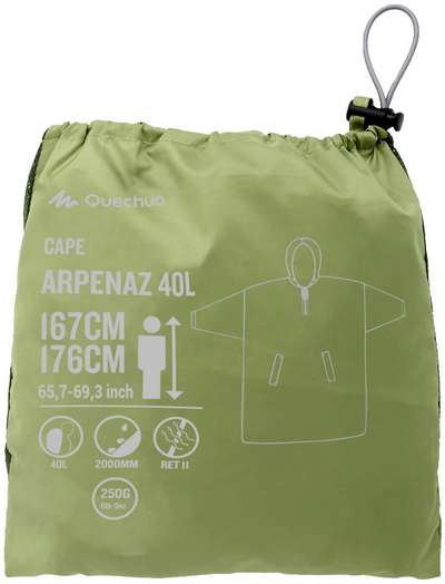 Пончо ARPENAZ 40 л - Размер S/M FORCLAZ - купить в интернет-магазине