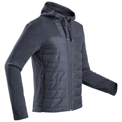 Толстовка флисовая с капюшоном походная мужская NH100 Hybride QUECHUA - купить в интернет-магазине