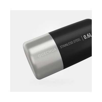 Фляга походная с резьбовой крышкой 1 л из нержавеющей стали белая MH100 QUECHUA - купить в интернет-магазине