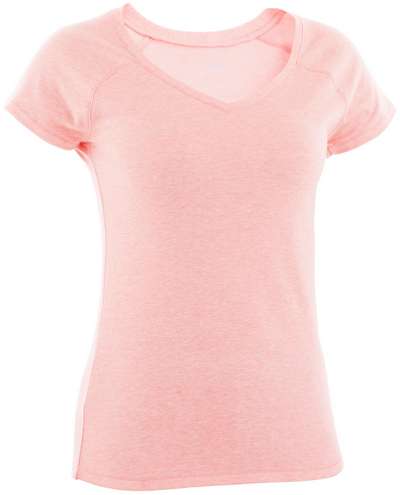 Футболка прямая женская розовая 500 NYAMBA - купить в интернет-магазине