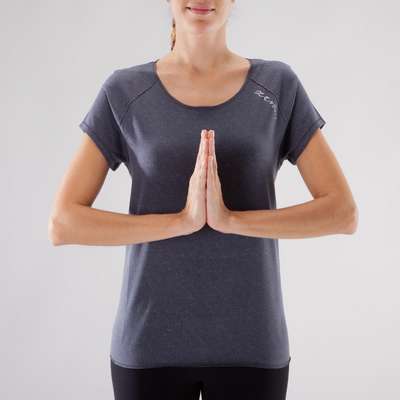 Футболка из биохлопка Жен. DOMYOS - Одежда для фитнеса - В продаже на