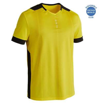 Футболка мужская F500 желтая KIPSTA - купить в интернет-магазине