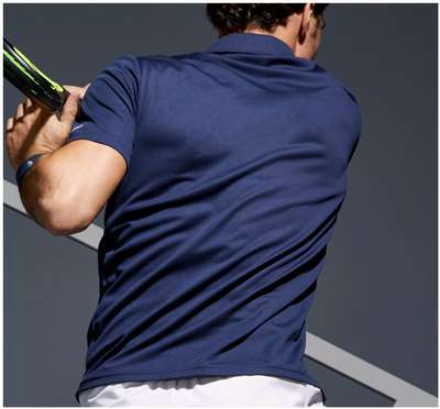 ПОЛО ДЛЯ ТЕННИСА МУЖСКОЕ DRY 100 СИНЕЕ ARTENGO - купить в интернет-магазине