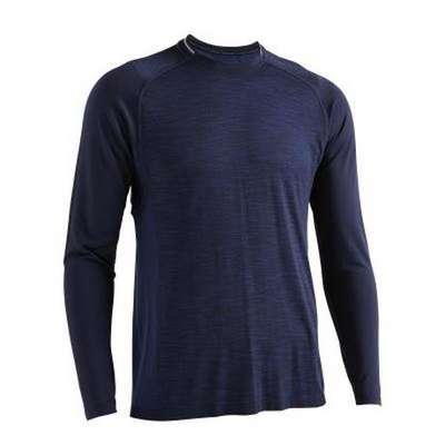 Футболка с длинными рукавами мужская темно-зелено-черная 520 DOMYOS - купить в интернет-магазине