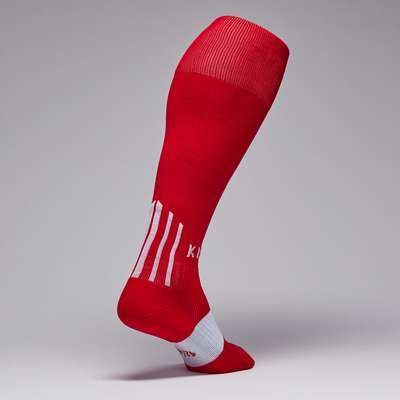 Футбольные гетры взрослые F500 красные KIPSTA - купить в интернет-магазине
