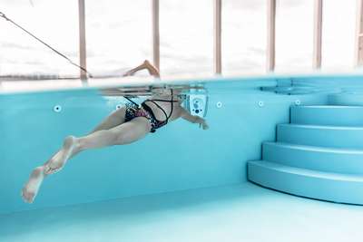 ЭЛАСТИЧНЫЙ ЖГУТ ДЛЯ ПЛАВАНИЯ SWIM500 ПОЯС СИНИЙ ЗЕЛЕНЫЙ NABAIJI - купить в интернет-магазине