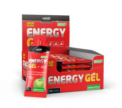 Энергетический гель со вкусом яблока и содержанием кофеина VPLAB - купить в интернет-магазине