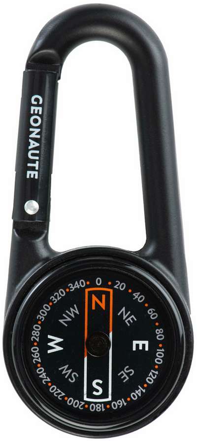 Компактный компас для ориентирования с карабином 50, ОРАНЖЕВЫЙ GEONAUTE - купить в интернет-магазине